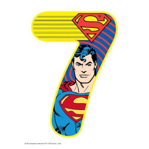 Superman Number 7 Edible Icing Image - Click Image to Close